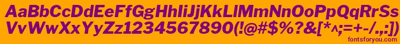 LibrefranklinExtrabolditalic Font – Purple Fonts on Orange Background