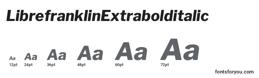 Größen der Schriftart LibrefranklinExtrabolditalic (57686)