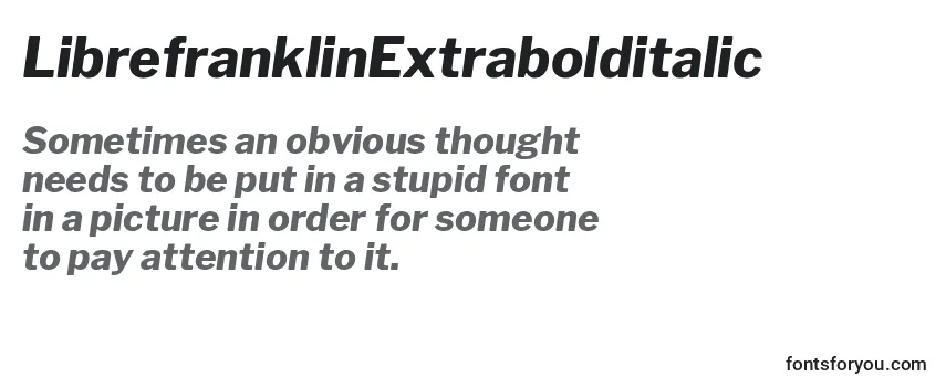 Schriftart LibrefranklinExtrabolditalic (57686)