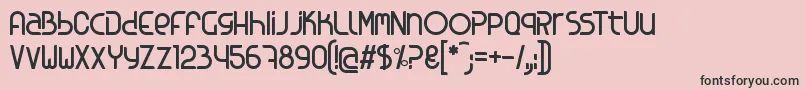 Kosova Font – Black Fonts on Pink Background