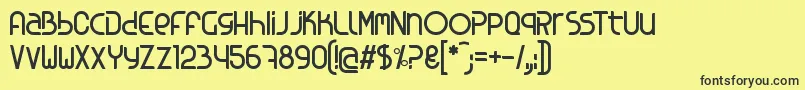 Kosova Font – Black Fonts on Yellow Background