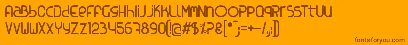 Kosova Font – Brown Fonts on Orange Background