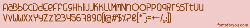 Kosova Font – Brown Fonts on Pink Background