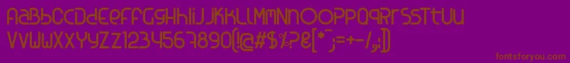 Kosova Font – Brown Fonts on Purple Background