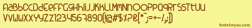 Kosova Font – Brown Fonts on Yellow Background