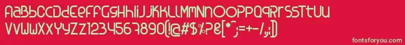 Kosova Font – Green Fonts on Red Background