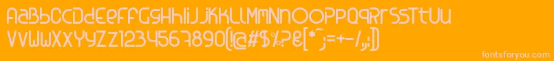 Kosova Font – Pink Fonts on Orange Background