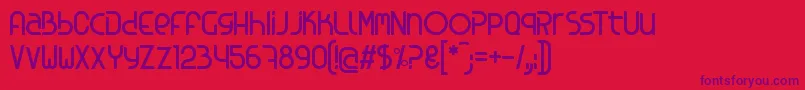 Kosova Font – Purple Fonts on Red Background