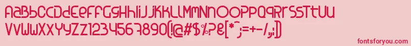 Kosova Font – Red Fonts on Pink Background