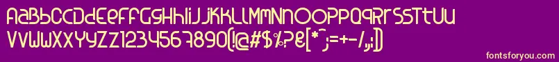 Kosova Font – Yellow Fonts on Purple Background