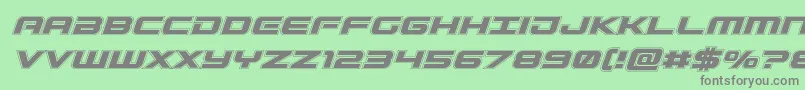 Gunshipacadital Font – Gray Fonts on Green Background