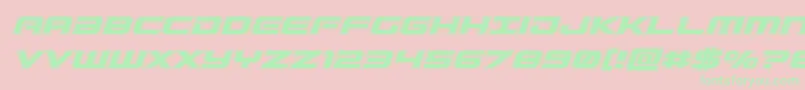 Gunshipacadital Font – Green Fonts on Pink Background