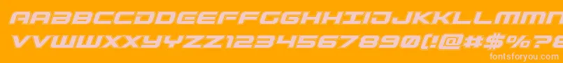 Gunshipacadital Font – Pink Fonts on Orange Background