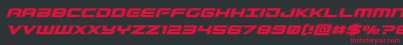 Gunshipacadital Font – Red Fonts on Black Background