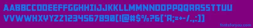 Buchanan Font – Blue Fonts on Purple Background