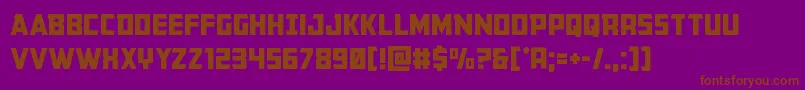 Buchanan-fontti – ruskeat fontit violetilla taustalla