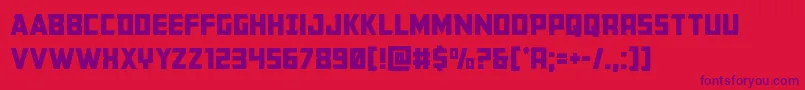 Buchanan Font – Purple Fonts on Red Background