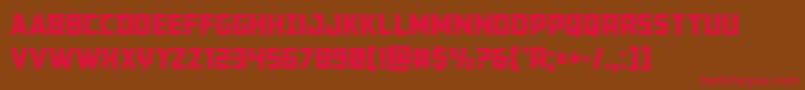 Buchanan Font – Red Fonts on Brown Background