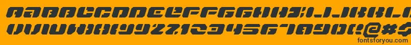 Шрифт Danstargateexexi – чёрные шрифты на оранжевом фоне
