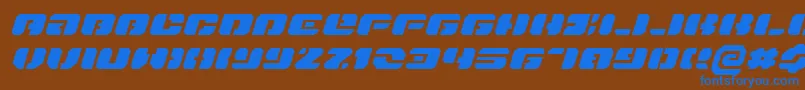 Danstargateexexi Font – Blue Fonts on Brown Background