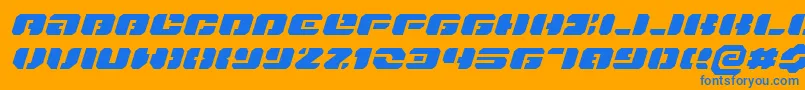 Danstargateexexi Font – Blue Fonts on Orange Background