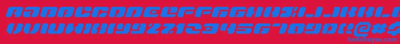 Danstargateexexi Font – Blue Fonts on Red Background