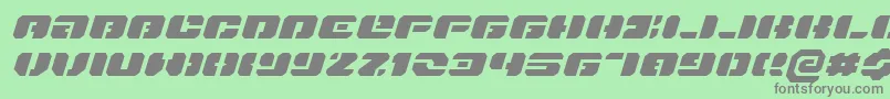 Czcionka Danstargateexexi – szare czcionki na zielonym tle