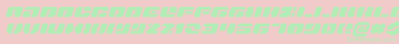 Danstargateexexi-fontti – vihreät fontit vaaleanpunaisella taustalla