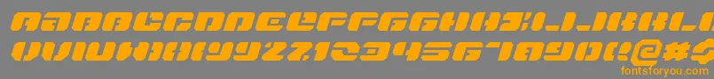 Danstargateexexi Font – Orange Fonts on Gray Background