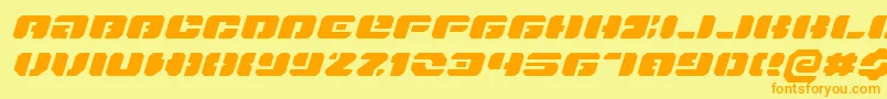 Danstargateexexi Font – Orange Fonts on Yellow Background