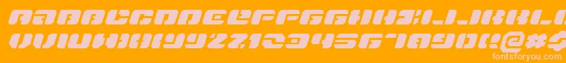 Шрифт Danstargateexexi – розовые шрифты на оранжевом фоне