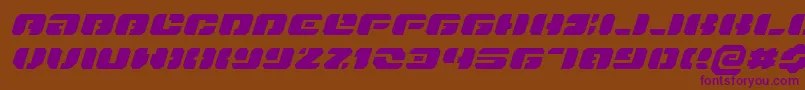 Danstargateexexi Font – Purple Fonts on Brown Background
