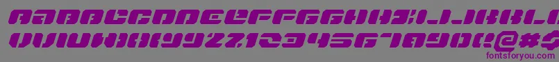 Danstargateexexi Font – Purple Fonts on Gray Background