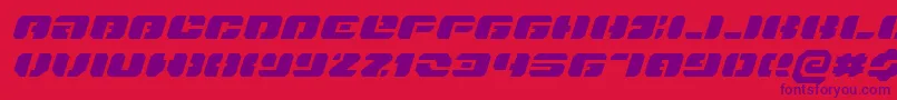 Danstargateexexi Font – Purple Fonts on Red Background