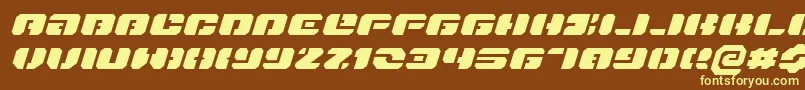 Danstargateexexi Font – Yellow Fonts on Brown Background