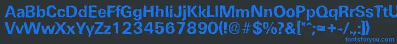 UltimaterandomBold Font – Blue Fonts on Black Background