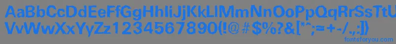 フォントUltimaterandomBold – 灰色の背景に青い文字