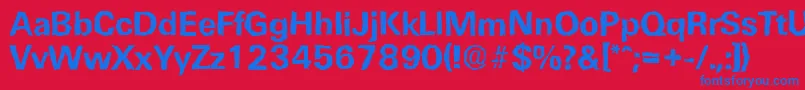 UltimaterandomBold Font – Blue Fonts on Red Background