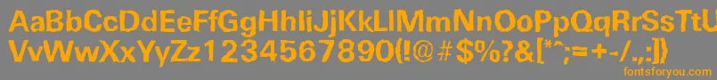 UltimaterandomBold Font – Orange Fonts on Gray Background