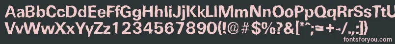 UltimaterandomBold Font – Pink Fonts on Black Background