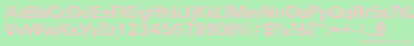 UltimaterandomBold Font – Pink Fonts on Green Background