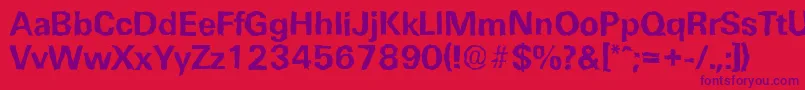 UltimaterandomBold Font – Purple Fonts on Red Background