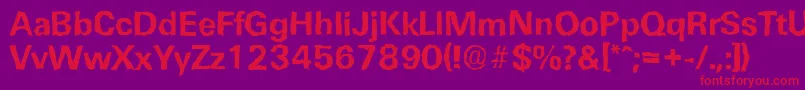 UltimaterandomBold Font – Red Fonts on Purple Background