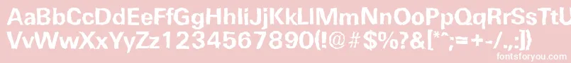 UltimaterandomBold Font – White Fonts on Pink Background