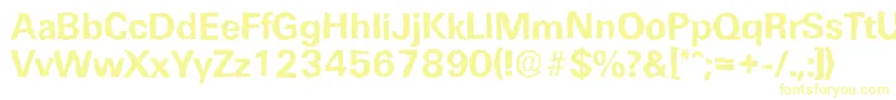 UltimaterandomBold Font – Yellow Fonts on White Background