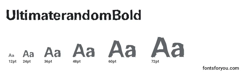 UltimaterandomBold Font Sizes