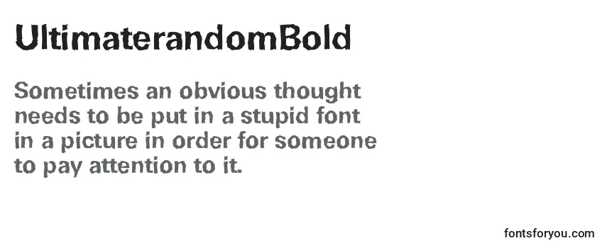 UltimaterandomBold Font