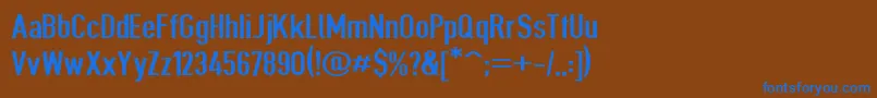 Шрифт Giveahootsbdext – синие шрифты на коричневом фоне