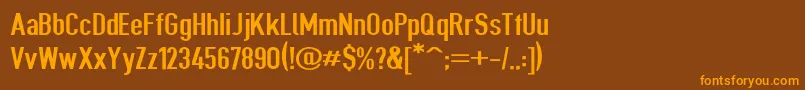 Giveahootsbdext Font – Orange Fonts on Brown Background