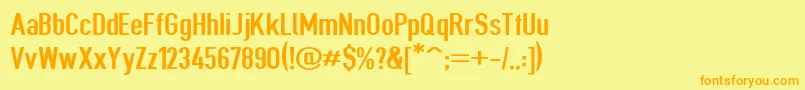 Giveahootsbdext Font – Orange Fonts on Yellow Background